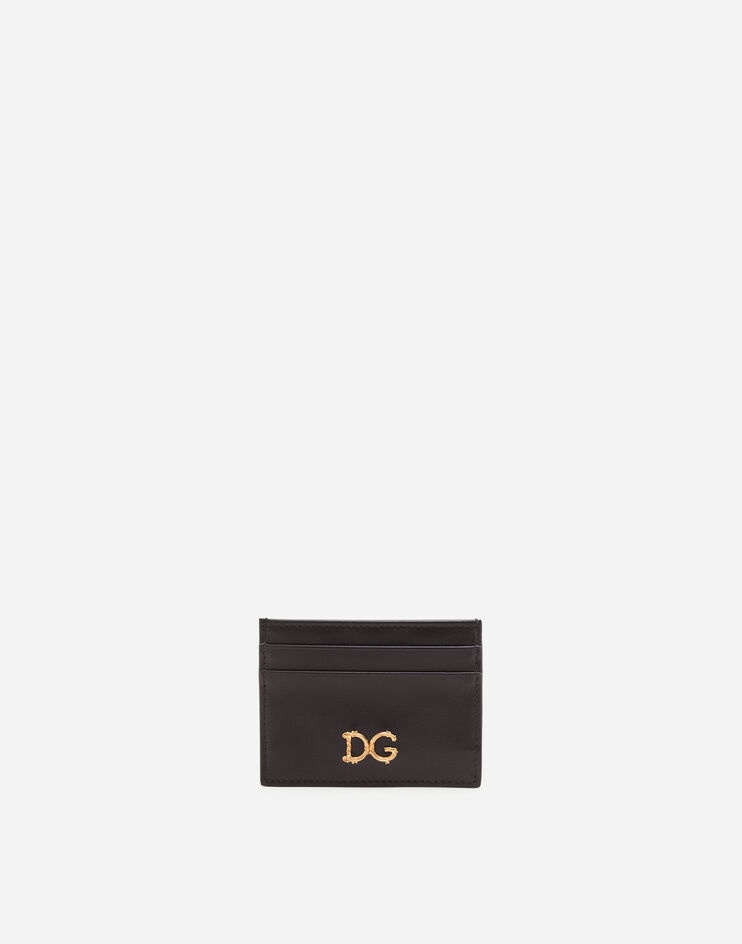 Calfskin credit card holder with baroque D&G - 1
