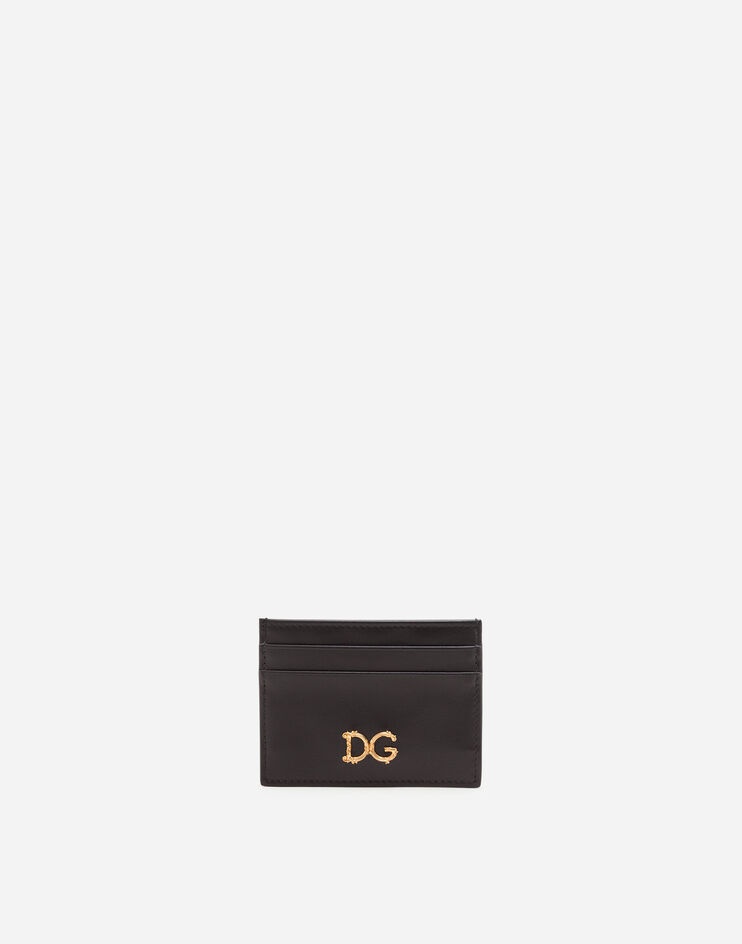 Calfskin credit card holder with baroque D&G - 1