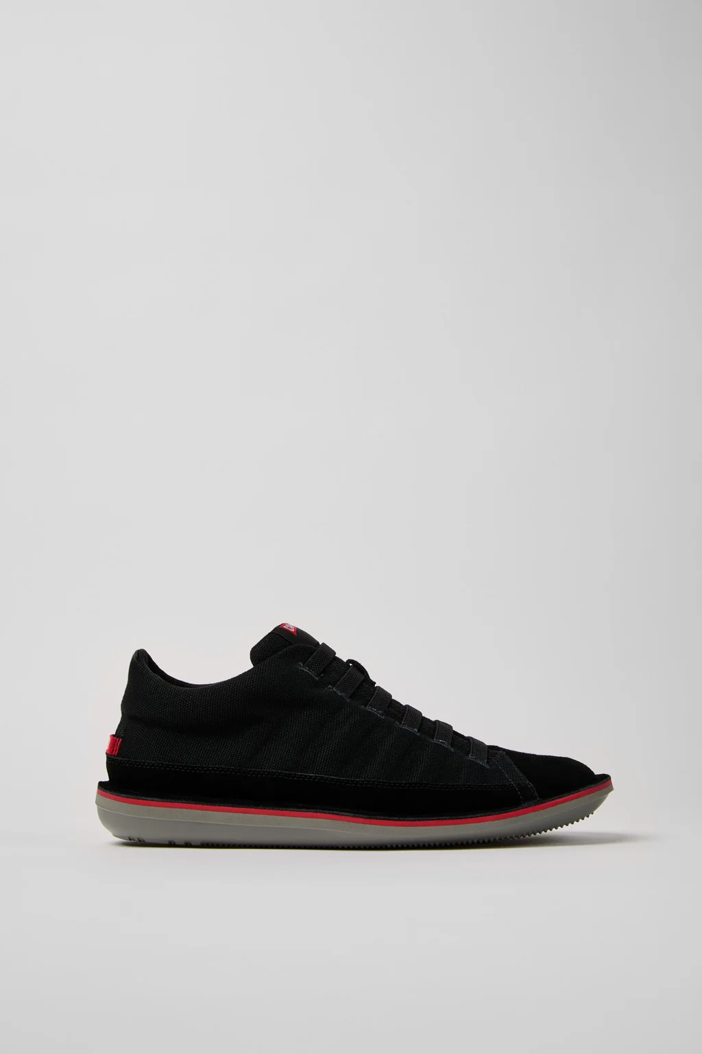 Beetle Black Textile and Nubuck Leather Ankle Boots for Men. - 1