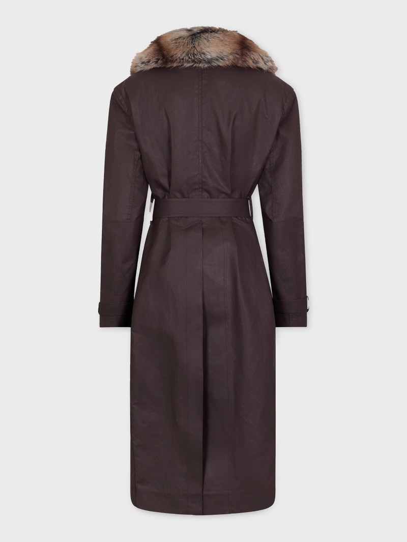 TRENCH COAT WITH FAKE FUR TRIMS 7