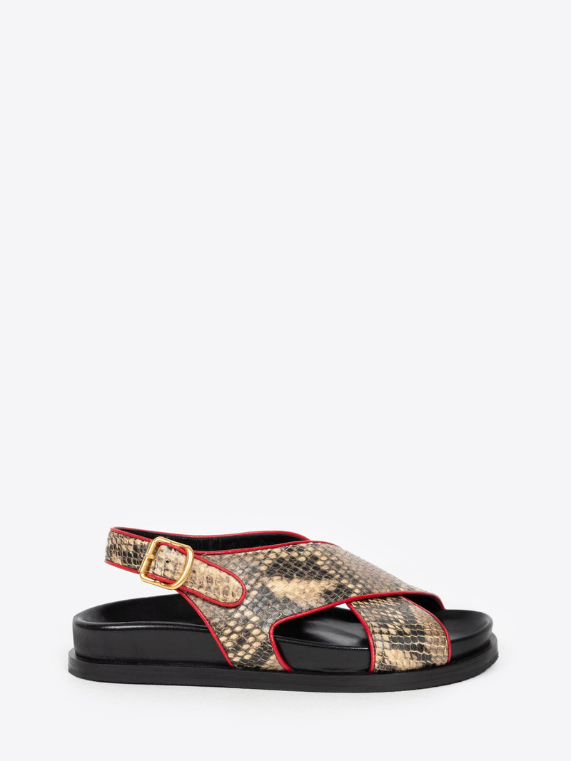 Dries Van Noten SNAKE PRINT SANDALS outlook