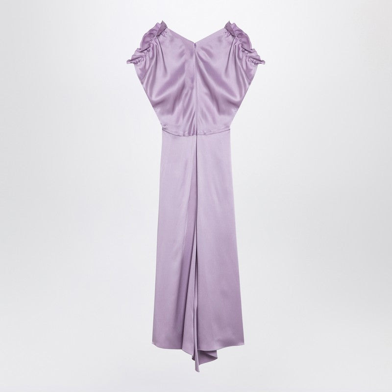Victoria Beckham Petunia-Coloured Midi Dress With Ruffles Women - 2