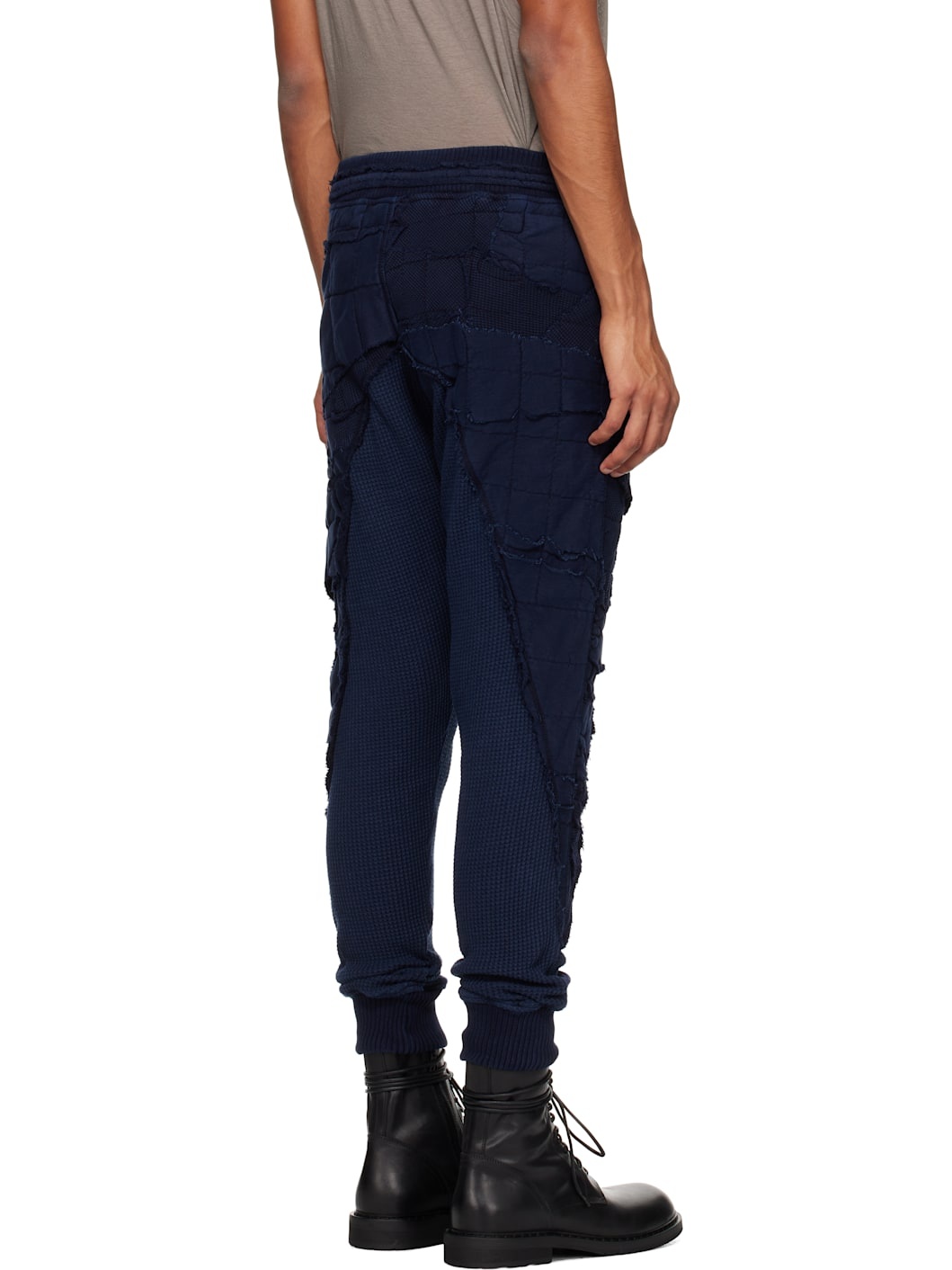 Navy Stitchwork 50/50 Sweatpants - 3