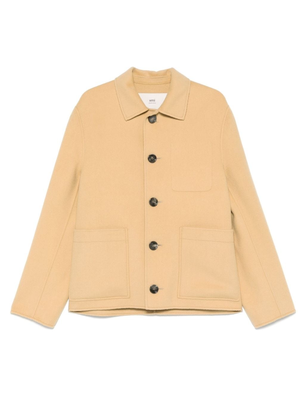 brushed shirt jacket - 1