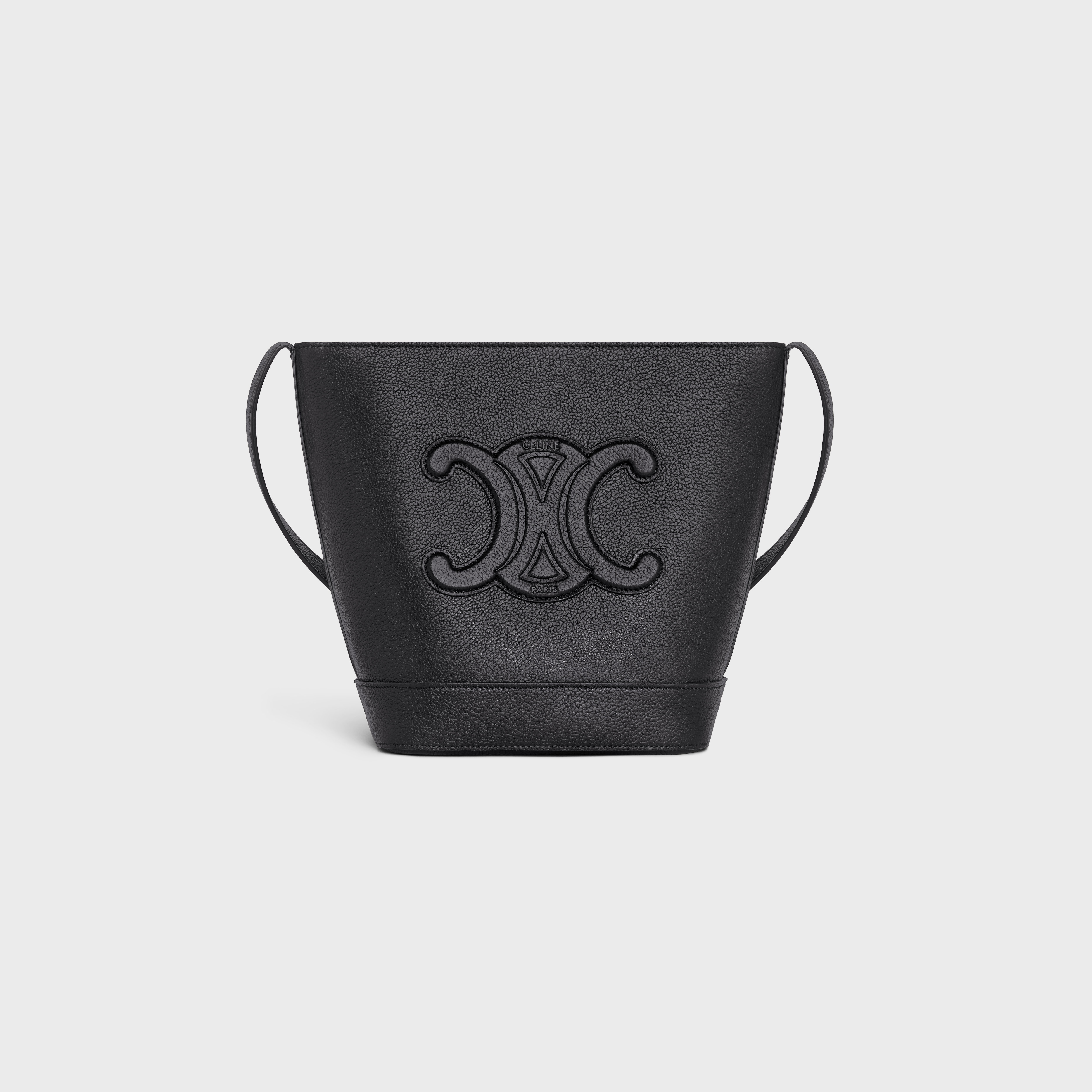 SMALL BUCKET CUIR TRIOMPHE in Grained calfskin - 1