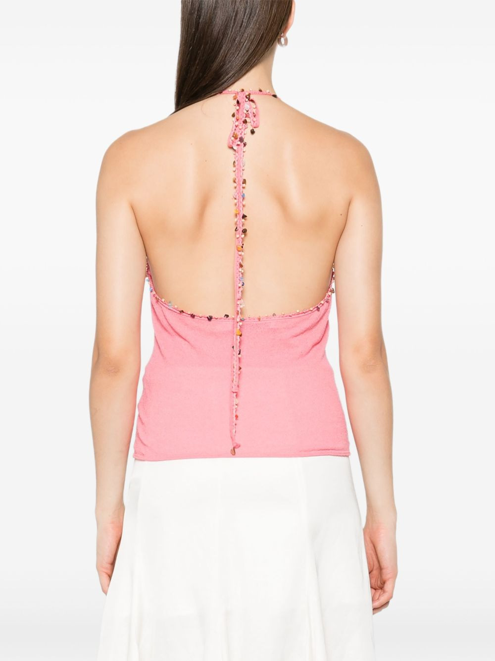 beaded halterneck top - 4