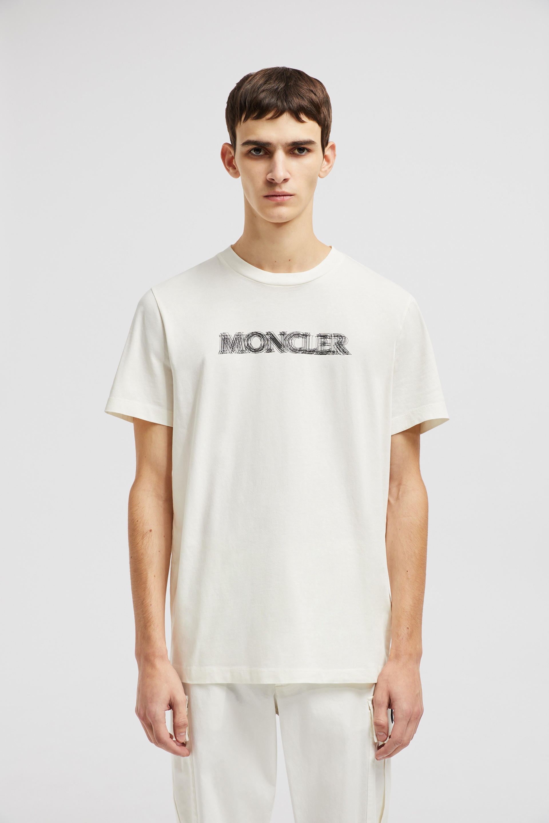 Blurred Logo Cotton T-Shirt - 3