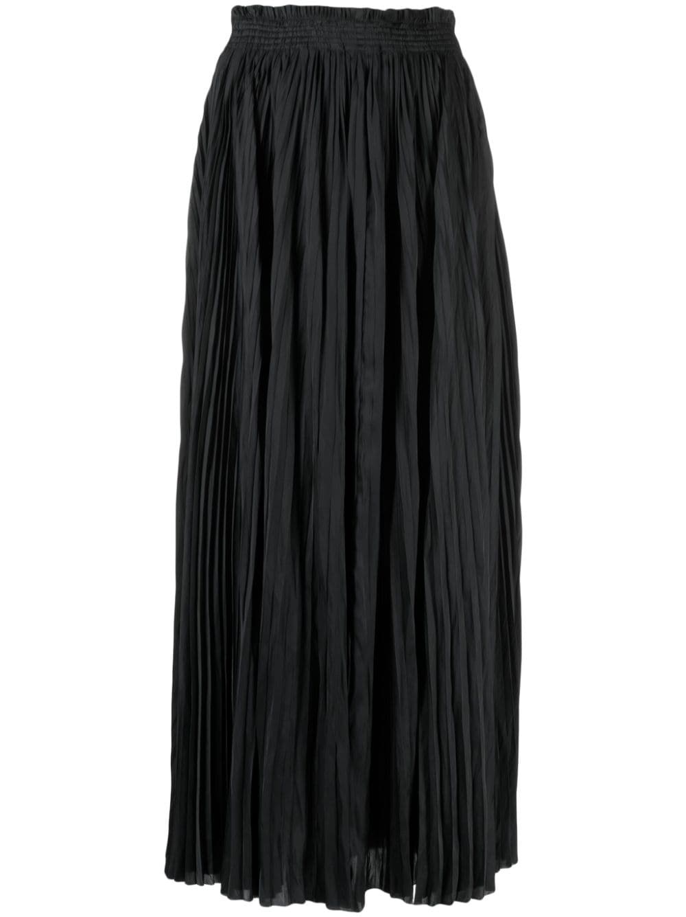 elasticated-waist pleated skirt - 1