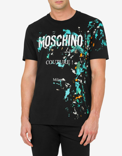 Moschino PAINTED EFFECT ORGANIC JERSEY T-SHIRT outlook