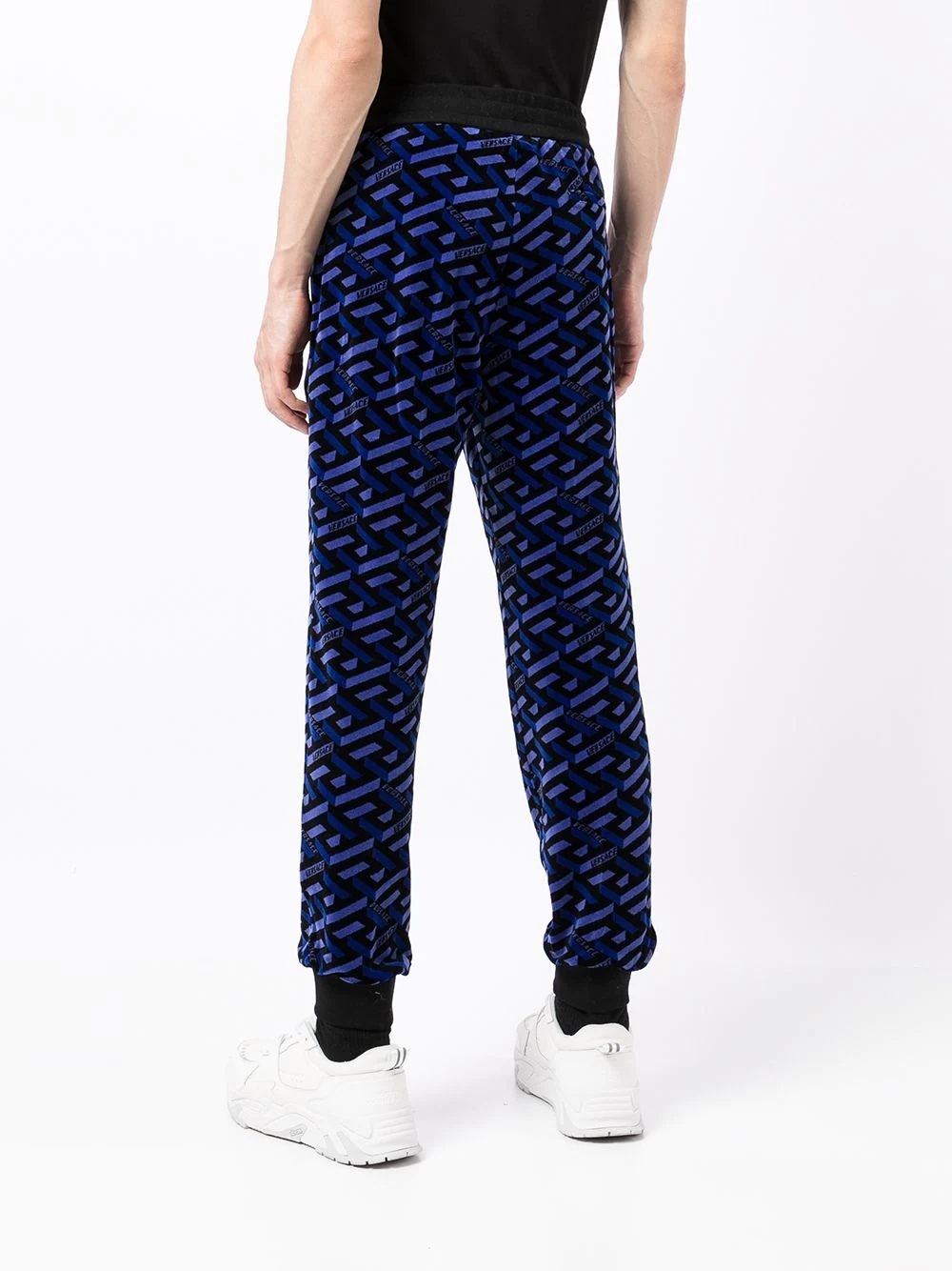 La Greca-print chenille track pants - 4