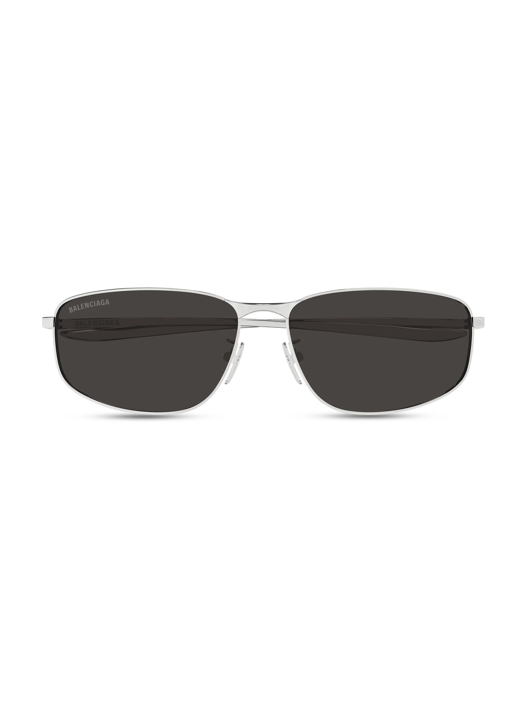 Men's Monday 61MM Rectangular Metal Sunglasses - Silver Black - 1
