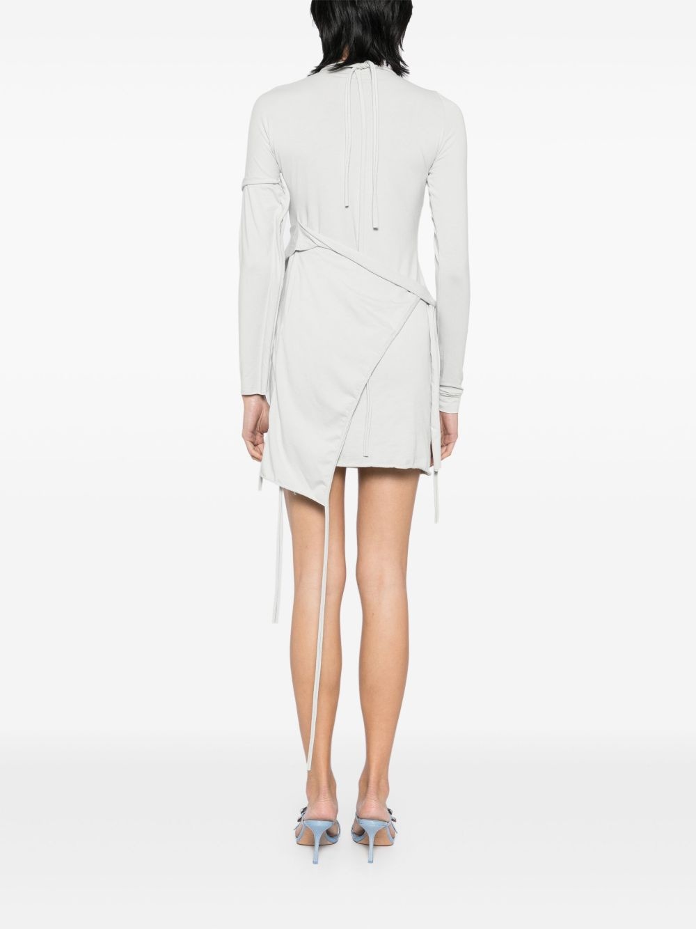 mini deconstructed long-sleeved dress - 4