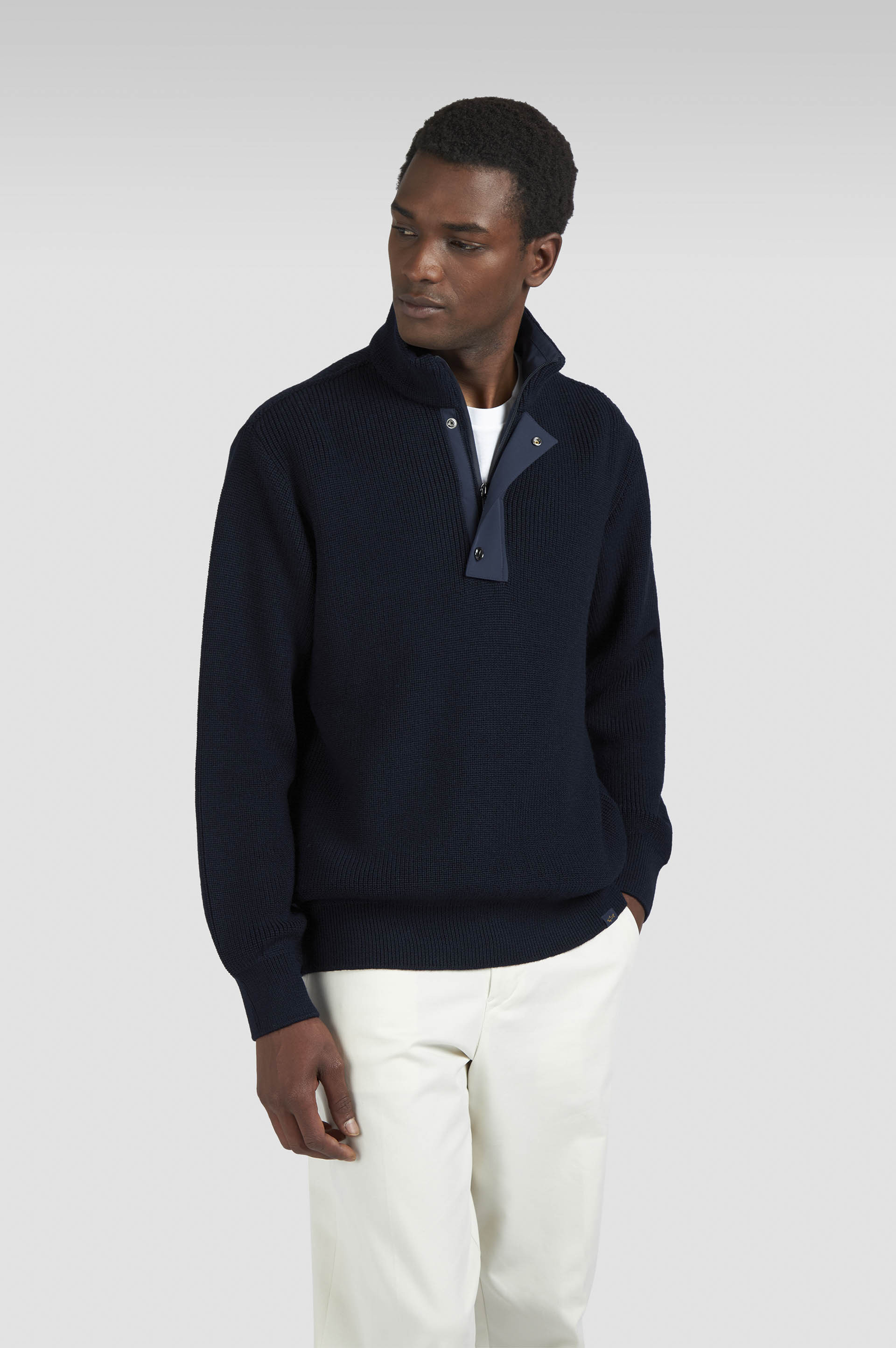 BIO VISCOSE HALF ZIP SWEATER WITH TYPHOON® DETAILS - 6
