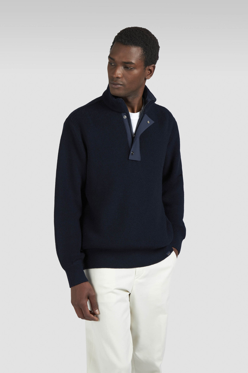 BIO VISCOSE HALF ZIP SWEATER WITH TYPHOON® DETAILS 6