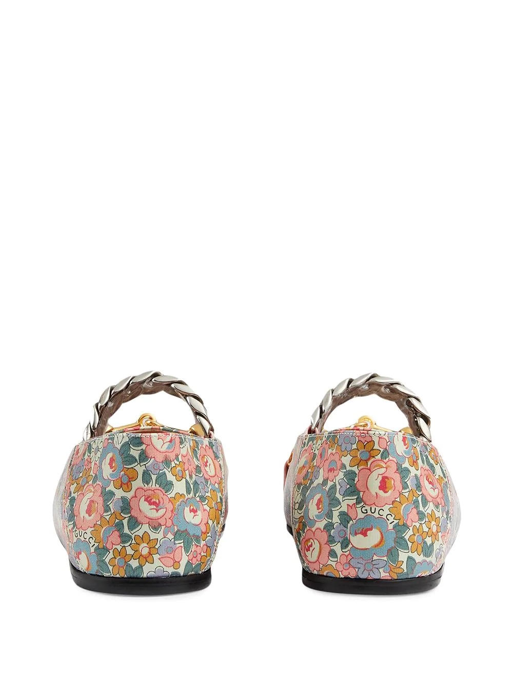 Exclusive floral-print ballerina shoes - 3