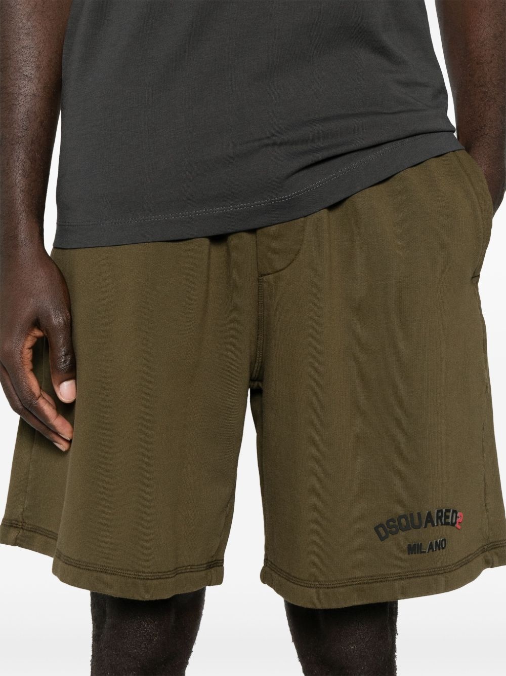 cotton track shorts - 5