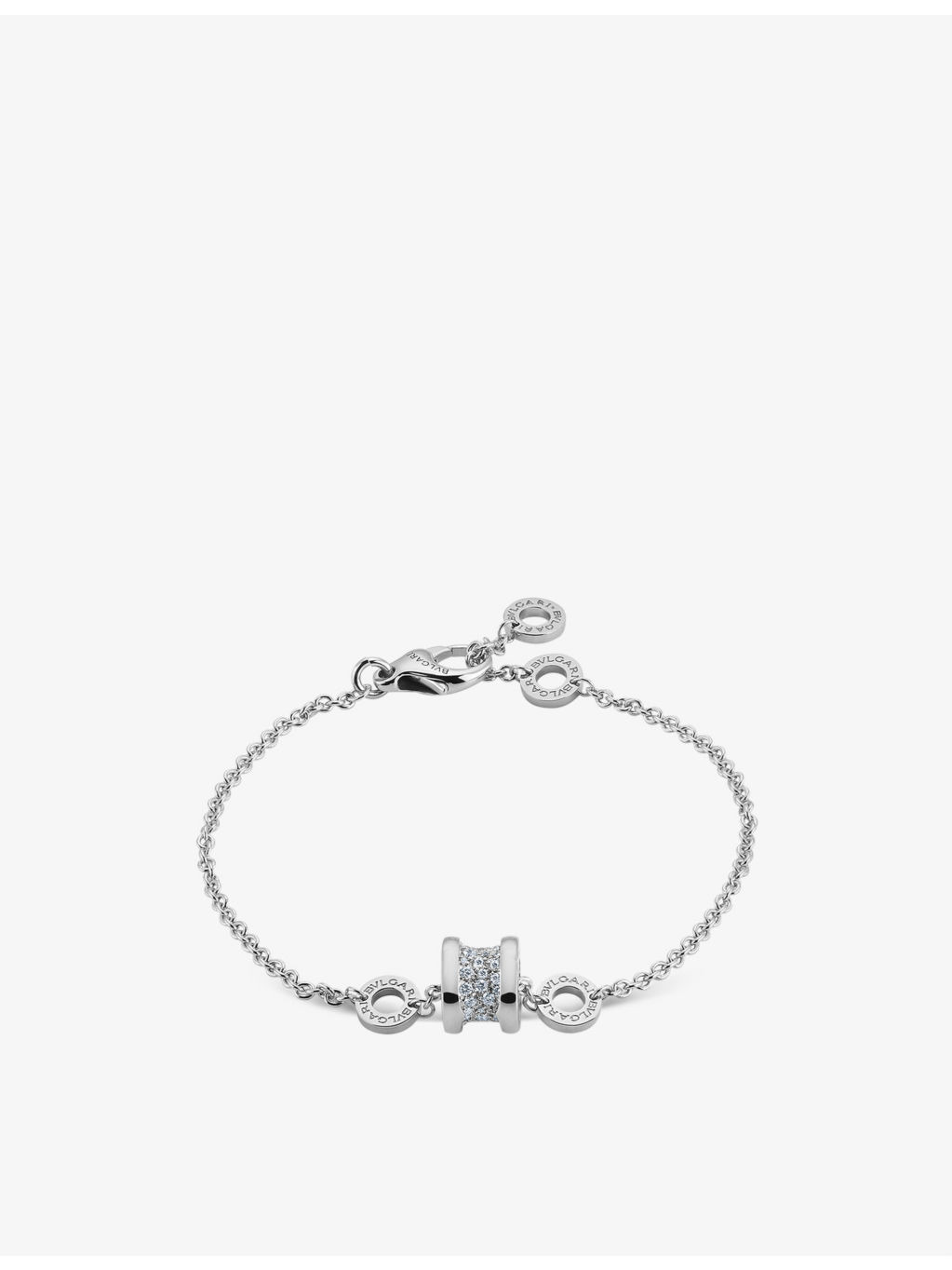 B.zero1 18ct white-gold and 0.31ct brilliant-cut diamond bracelet - 1