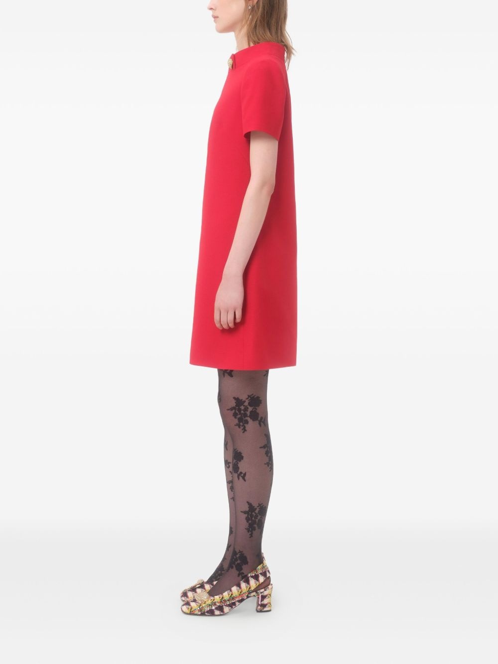 crepe mini dress - 3
