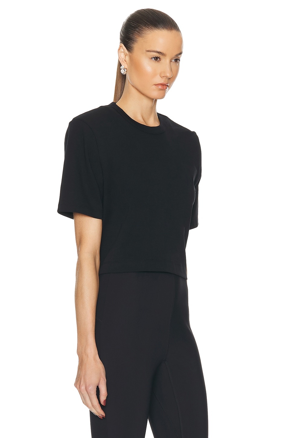 Crop Shoulder Pad Top - 2