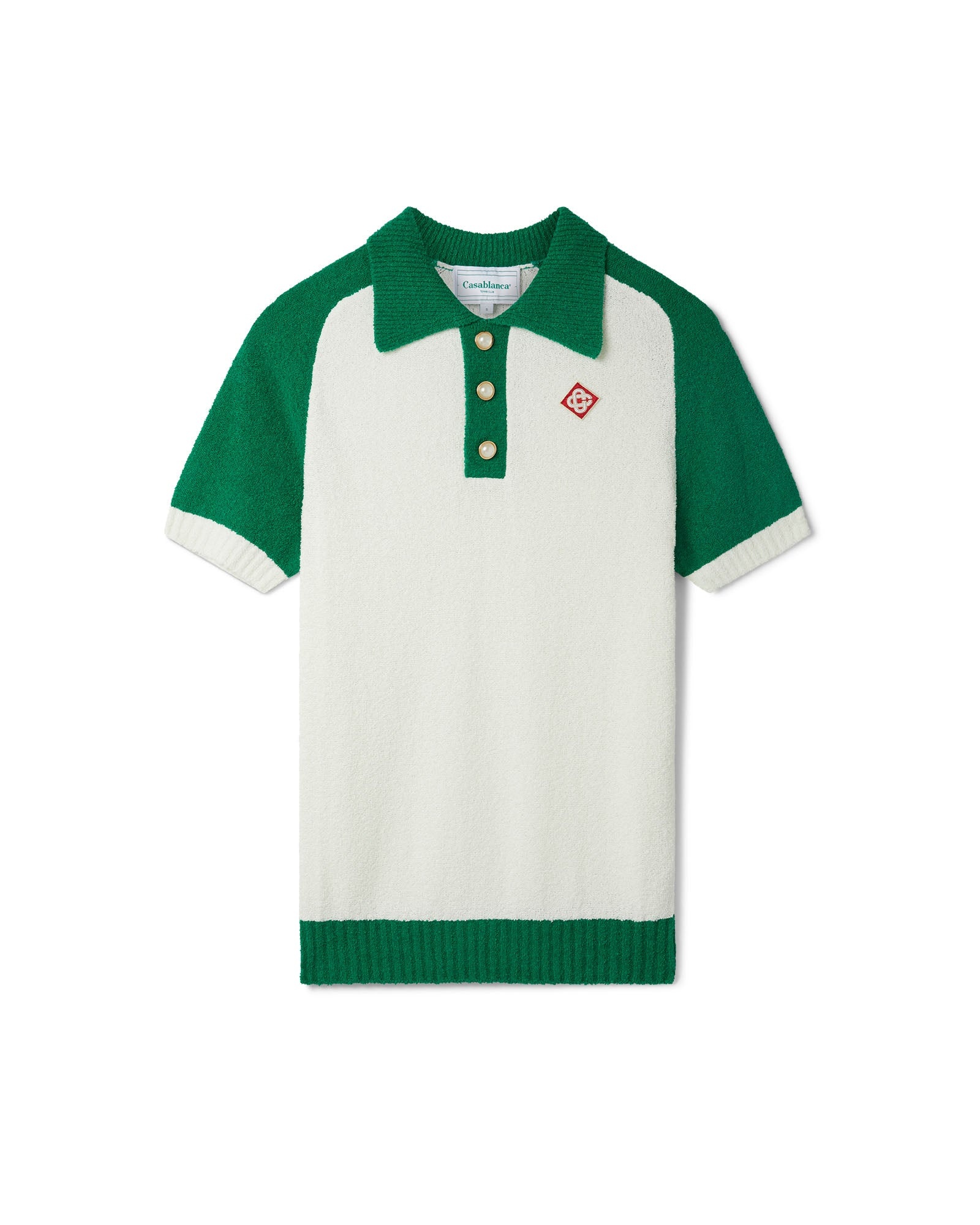 Colour Block Boucle Polo Shirt - 1