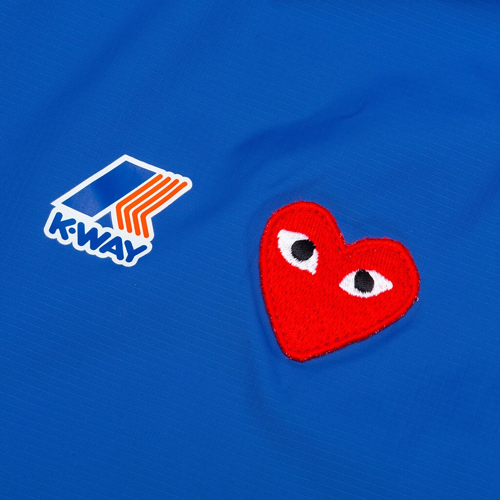 COMME DES GARCONS PLAY X K-WAY LE VRAI 3.0 LEON JACKET - BLUE - 3