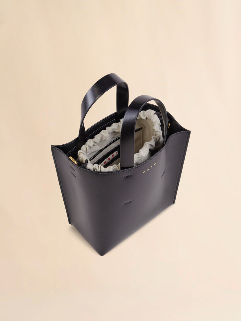 MUSEO MINI BAG IN BLACK LEATHER - 5