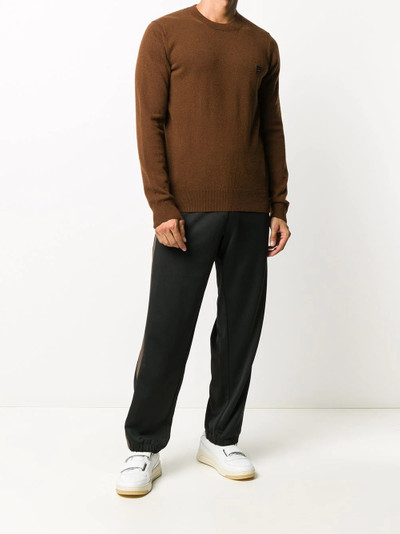 Acne Studios Face patch crew neck jumper outlook