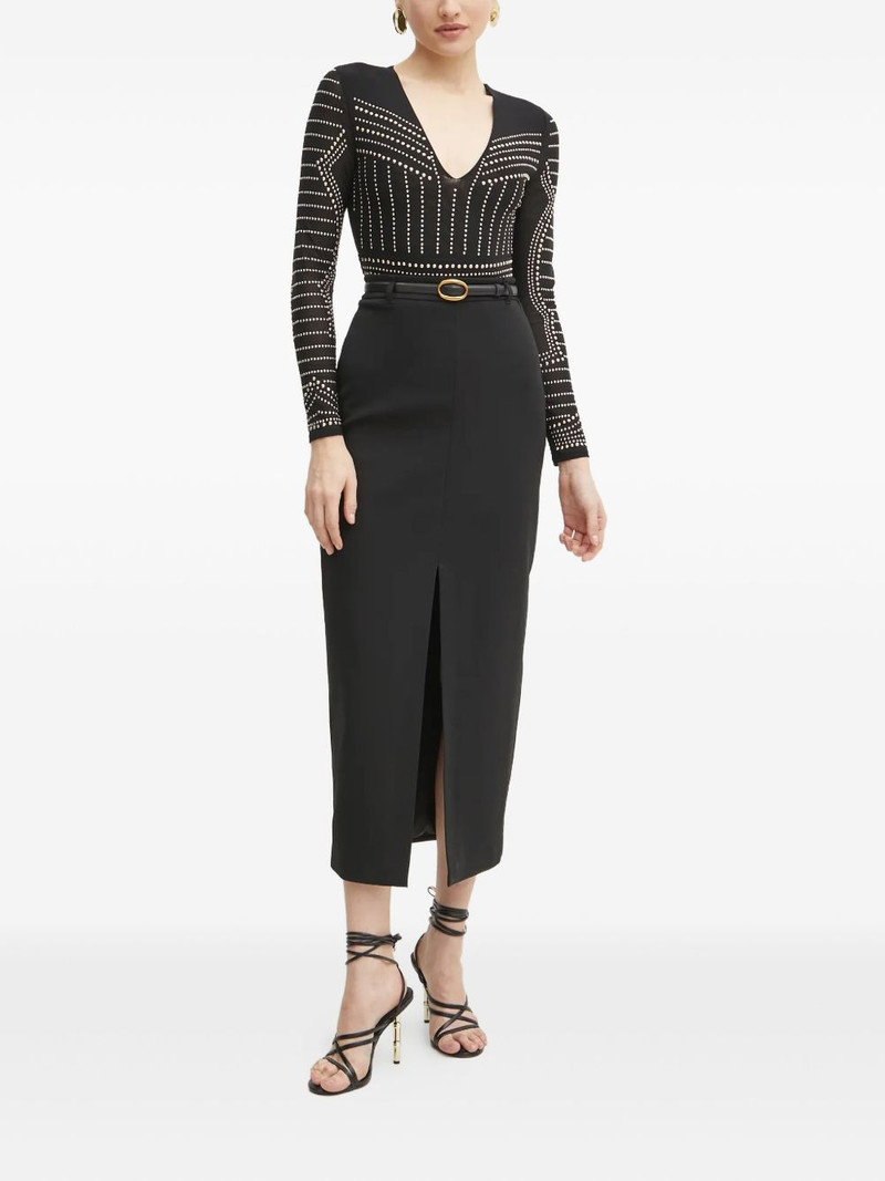 GUESS USA studded-embellishment V-neck bodysuit outlook