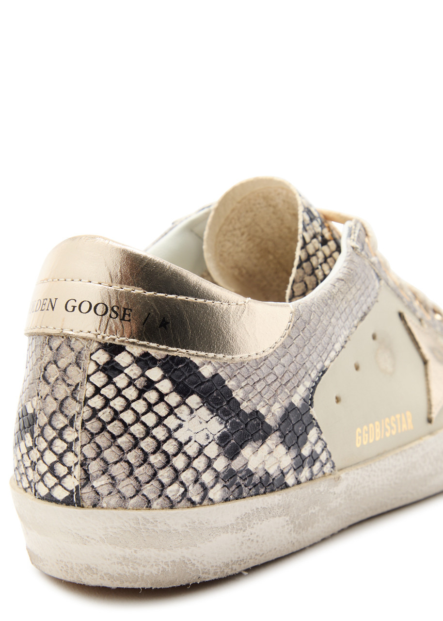 Golden Goose Super-Star Python-effect Panelled Leather Sneakers - 4