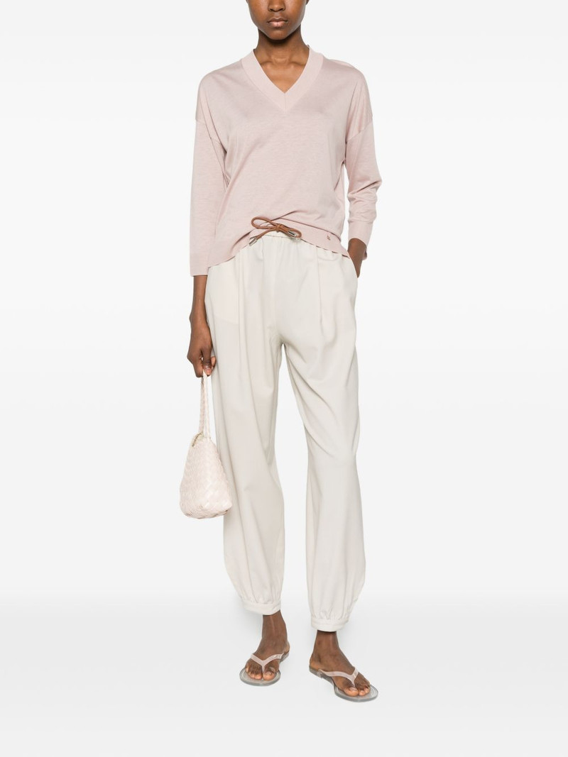 Herno drawstring-waistband elasticated-cuffs trousers outlook