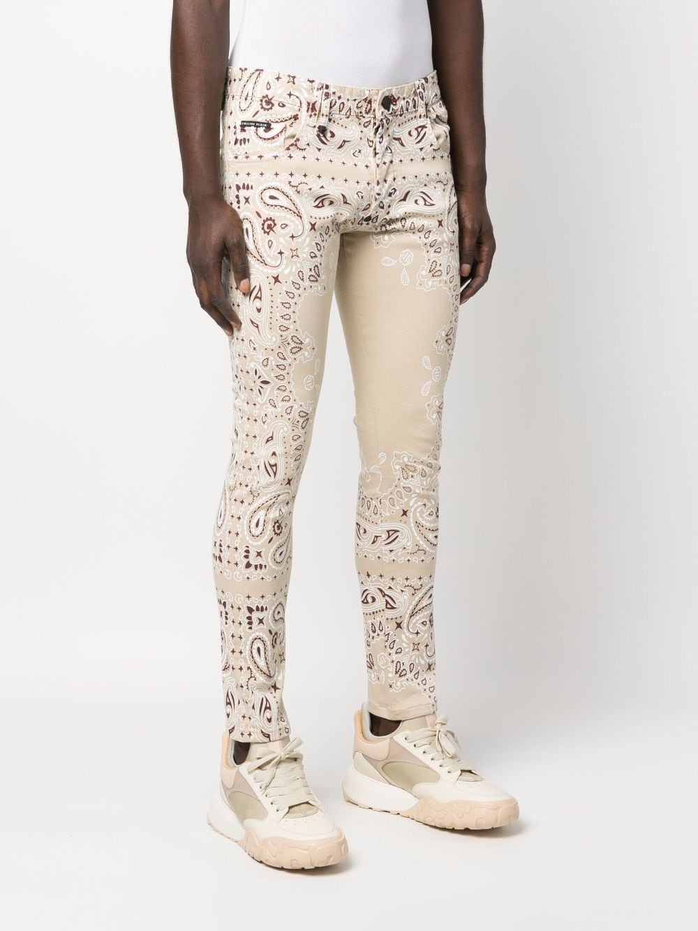 paisley bandana-print skinny-cut trousers - 3
