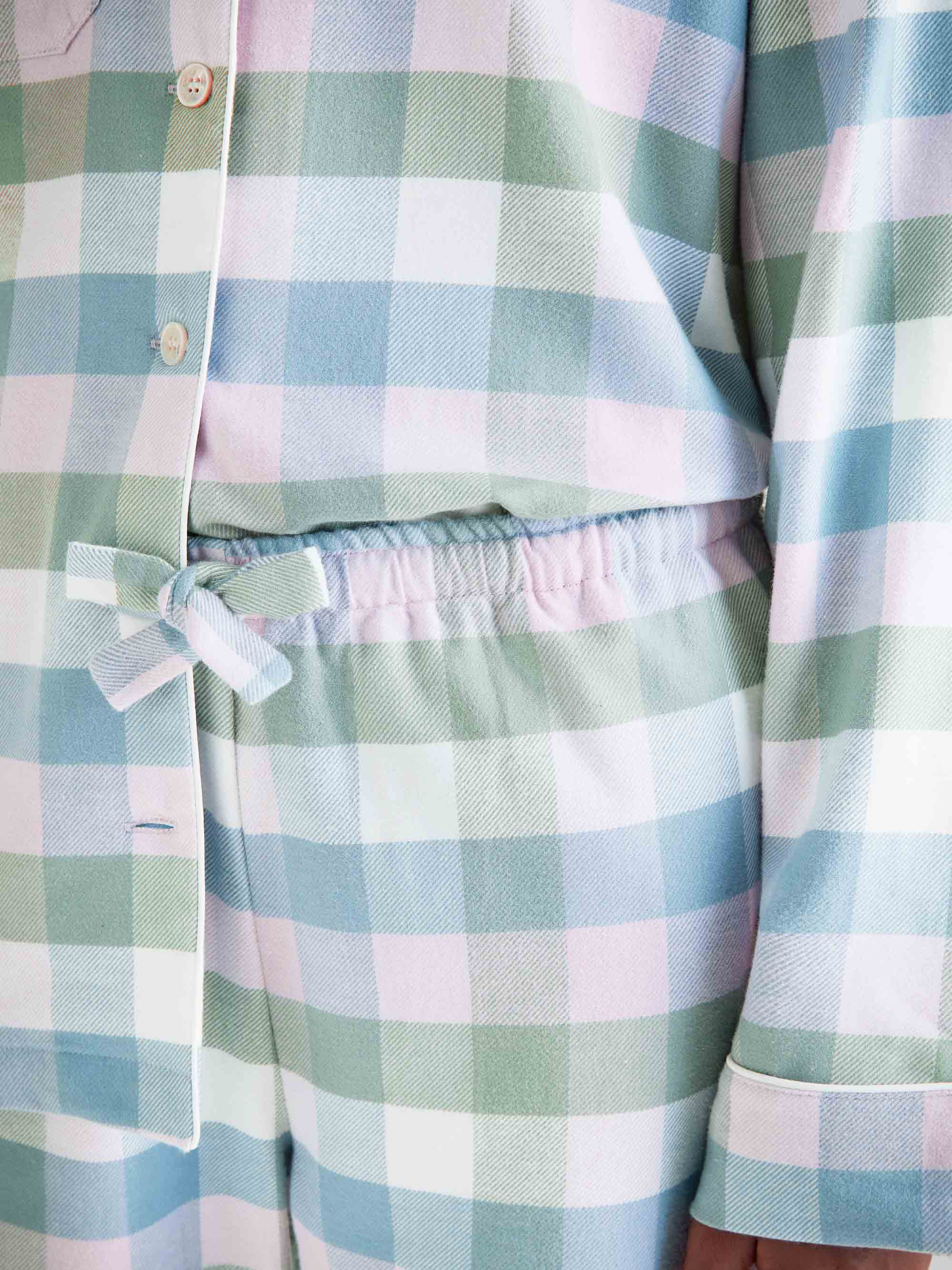 Women's Pajamas Kelburn 45 Brushed Cotton Green - 6