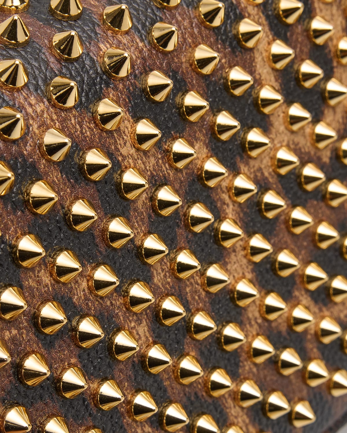 Paloma Spike Leopard-Print Leather Wallet on Chain - 5