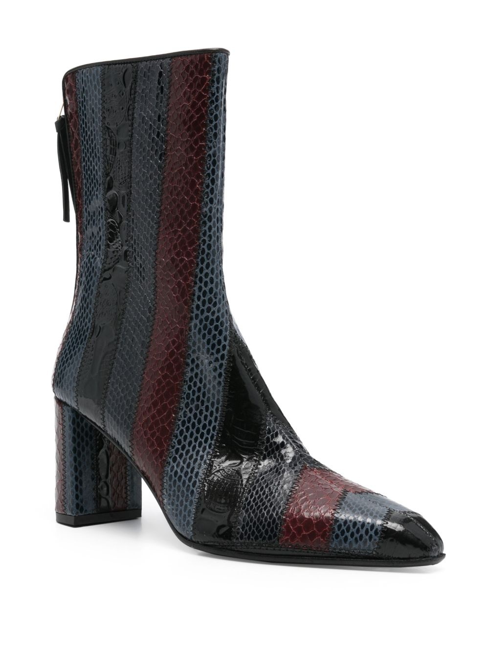 70mm patchwork ankle boots - 2