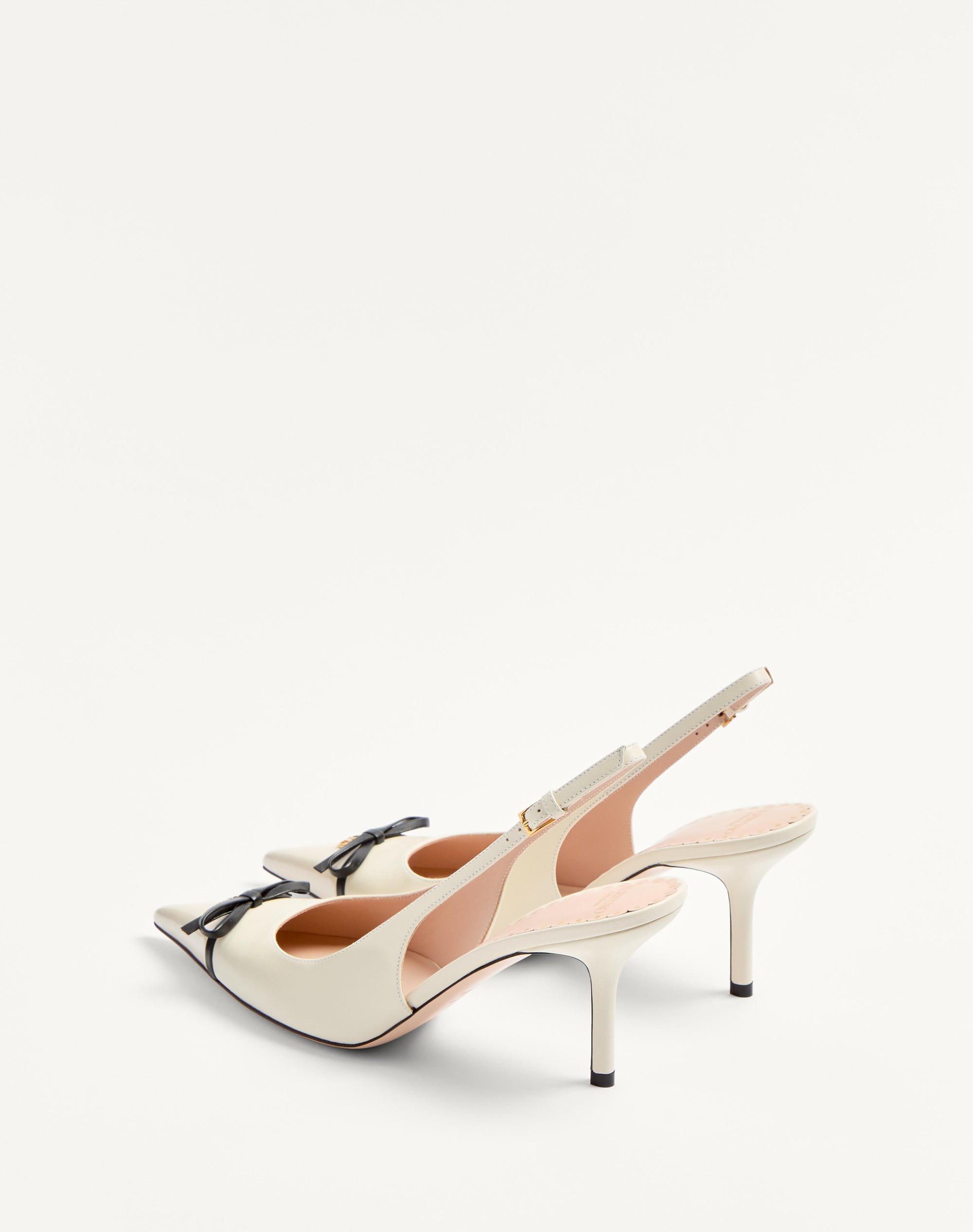 BEPOINTY SLINGBACK PUMP IN PATENT LEATHER AND KIDSKIN 80MM - 5