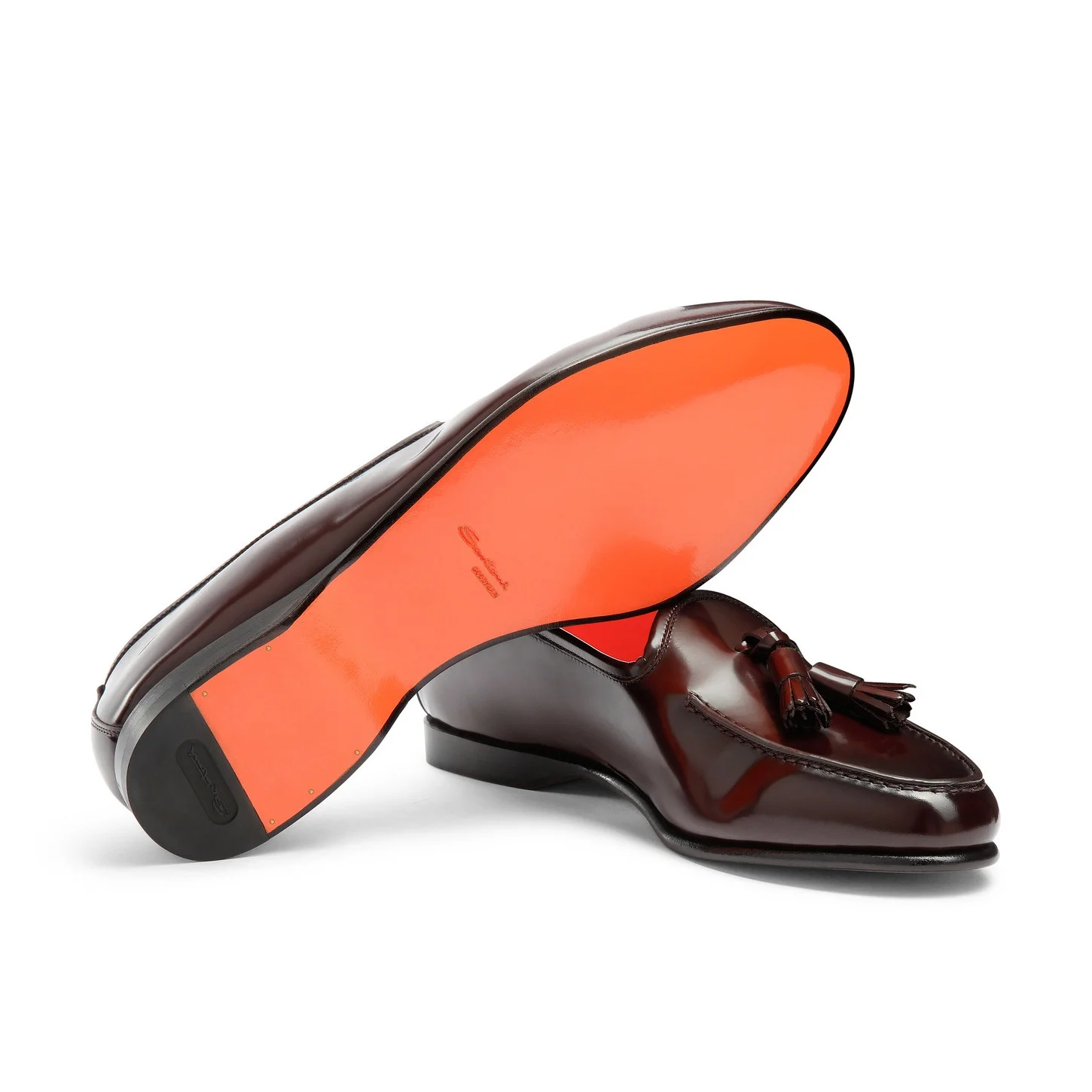 Santoni Men\'s Burgundy Tassel Loafers Burgundy Tassel Men main image 3