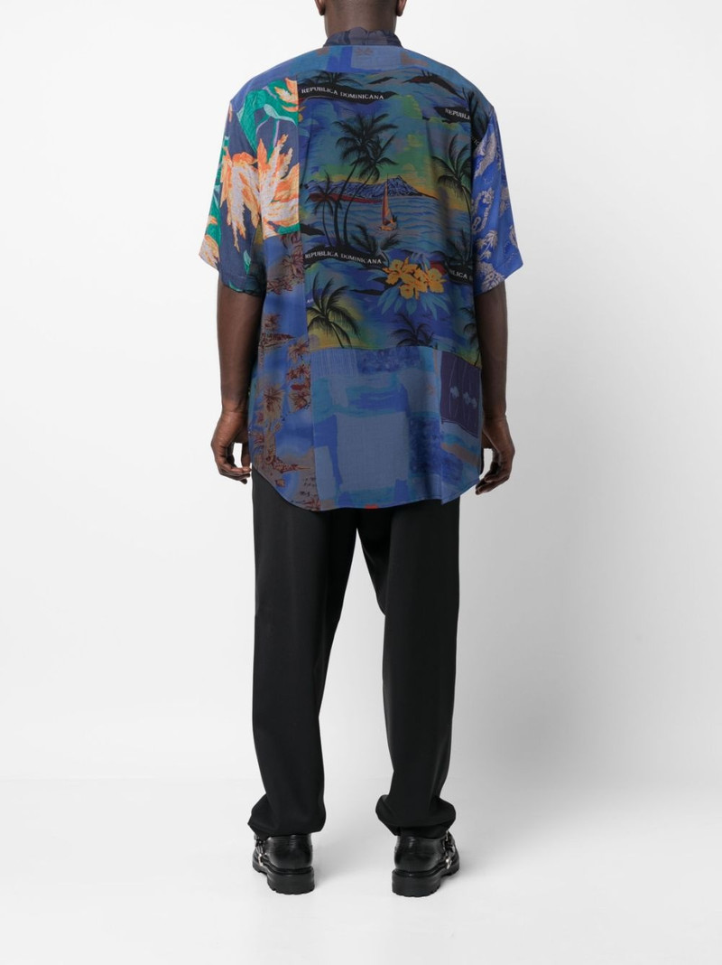 all-over graphic-print patchwork shirt 4