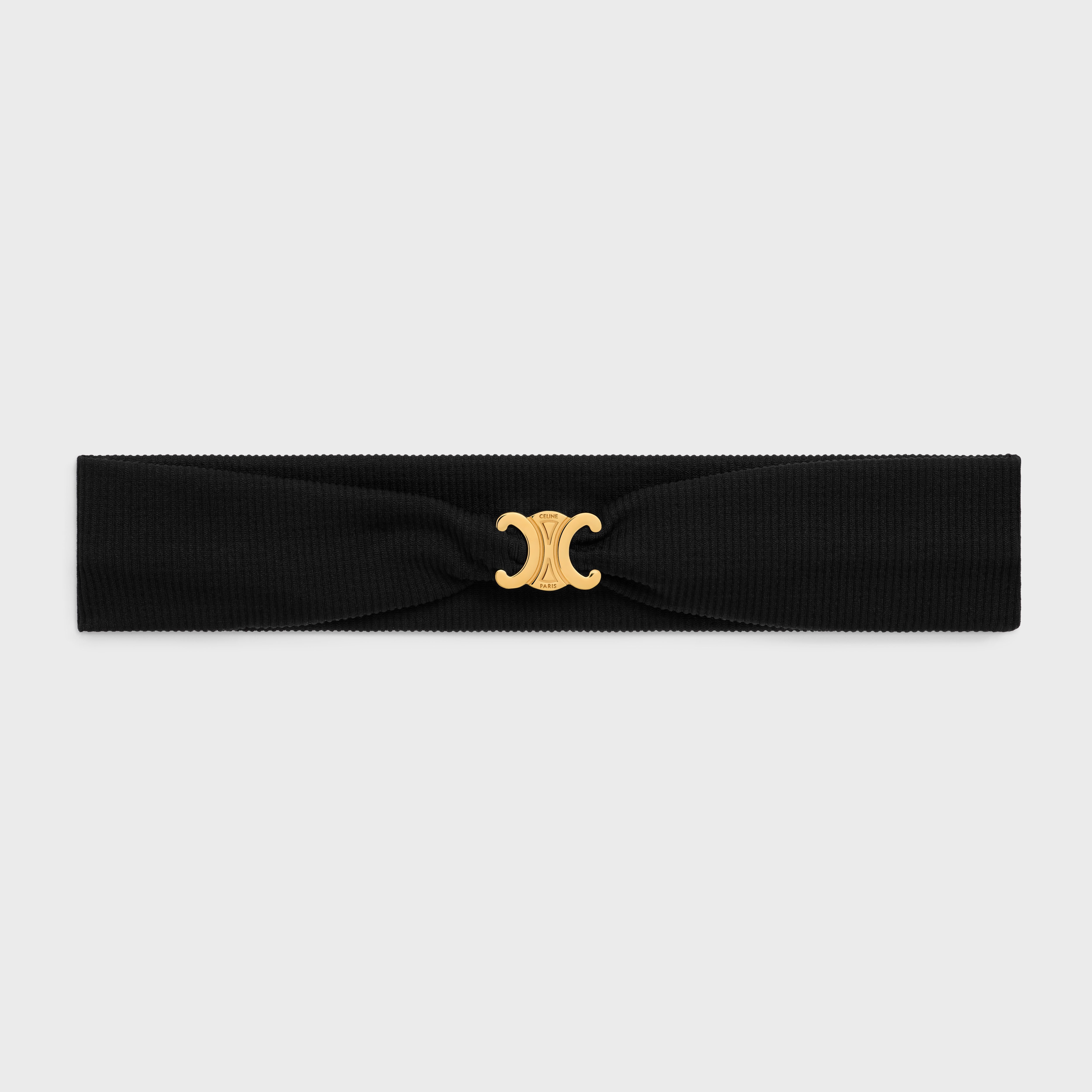 Triomphe Athletic Headband in Polyamide, Elastane and Brass with Gold Finish - 1