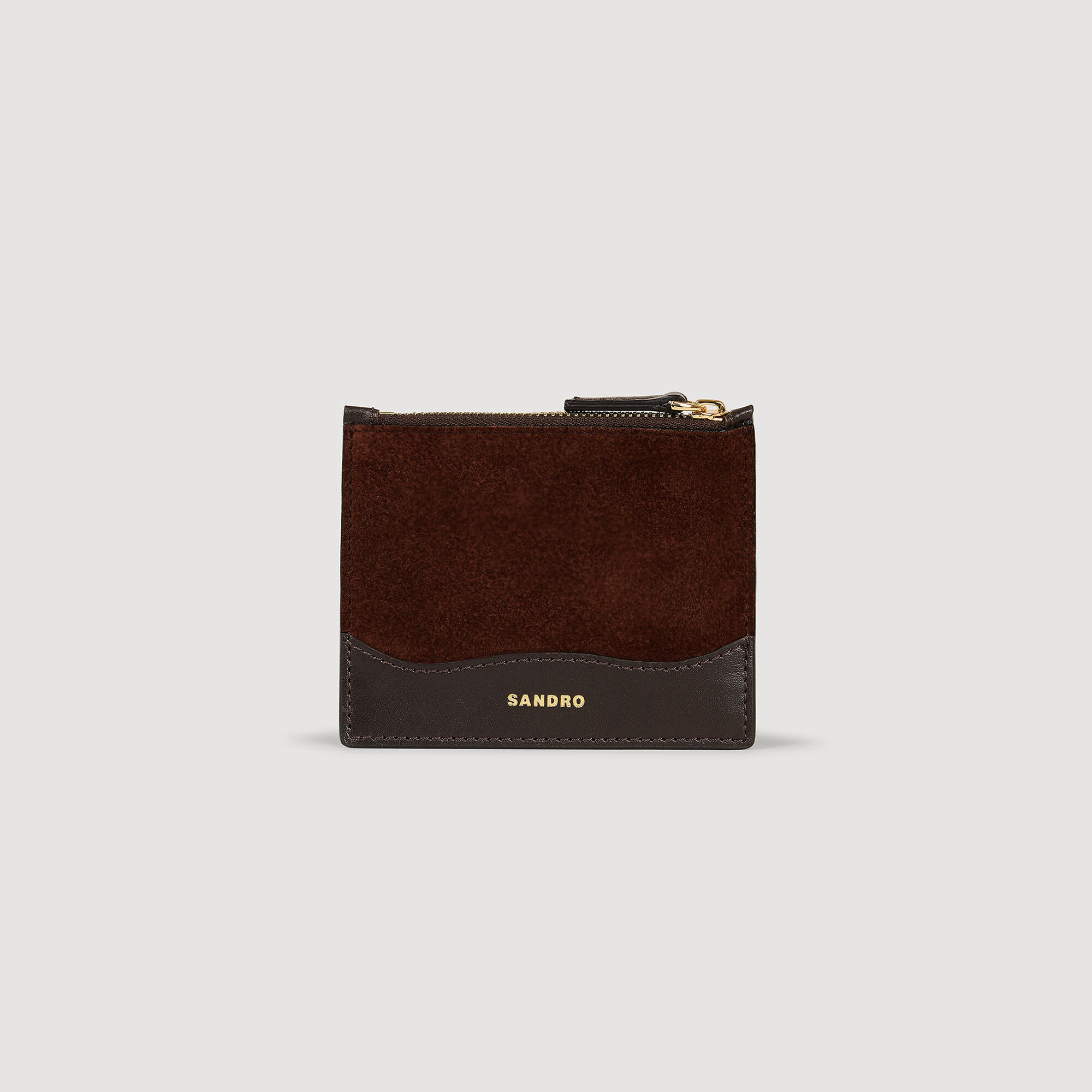LEATHER AND SUEDE CARDHOLDER - 1