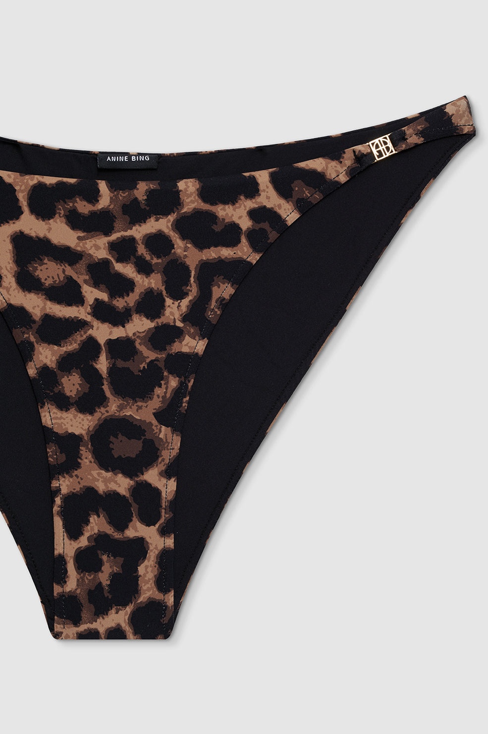 Bellamy Bikini Bottom - Black And Brown Leopard - 4