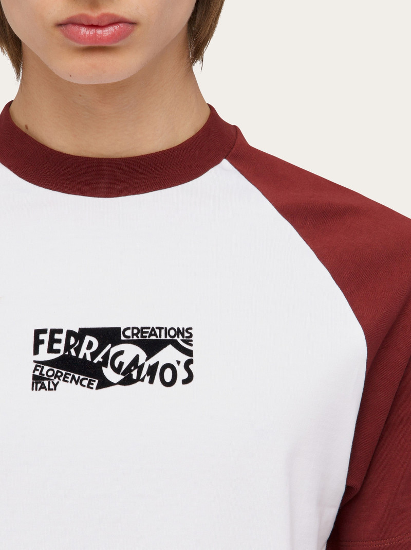 Flocked print t-shirt 4