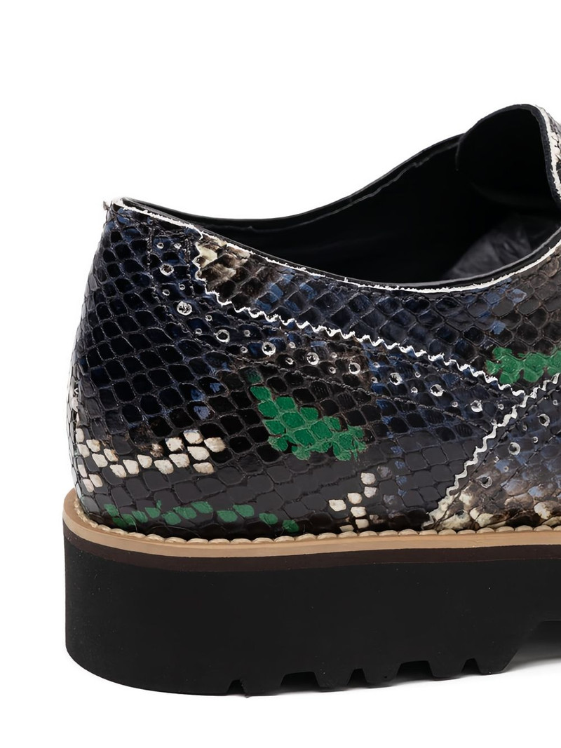 snakeskin platform brogue boots 4