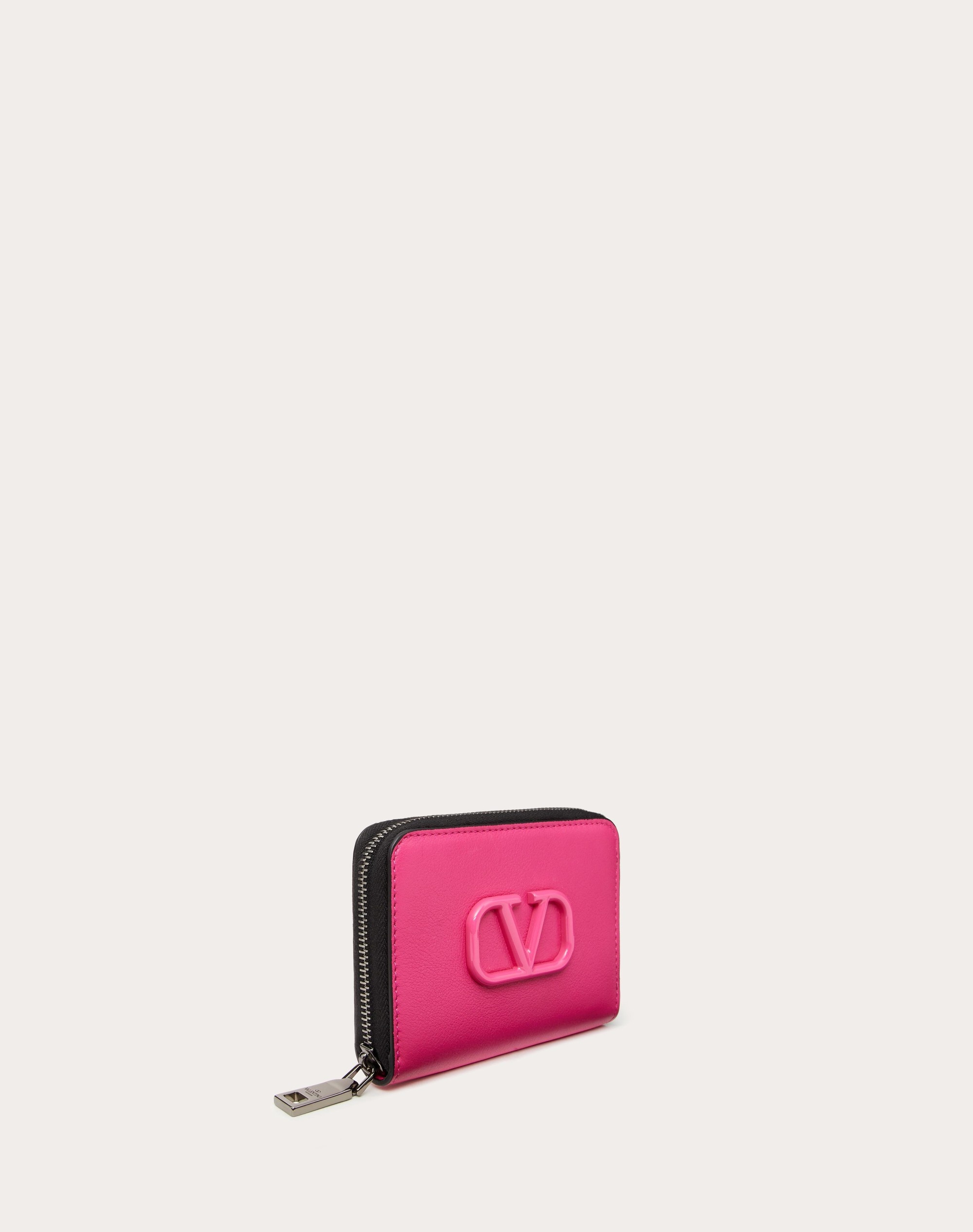 LACQUERED VLOGO SIGNATURE WALLET WITH NECK STRAP - 4