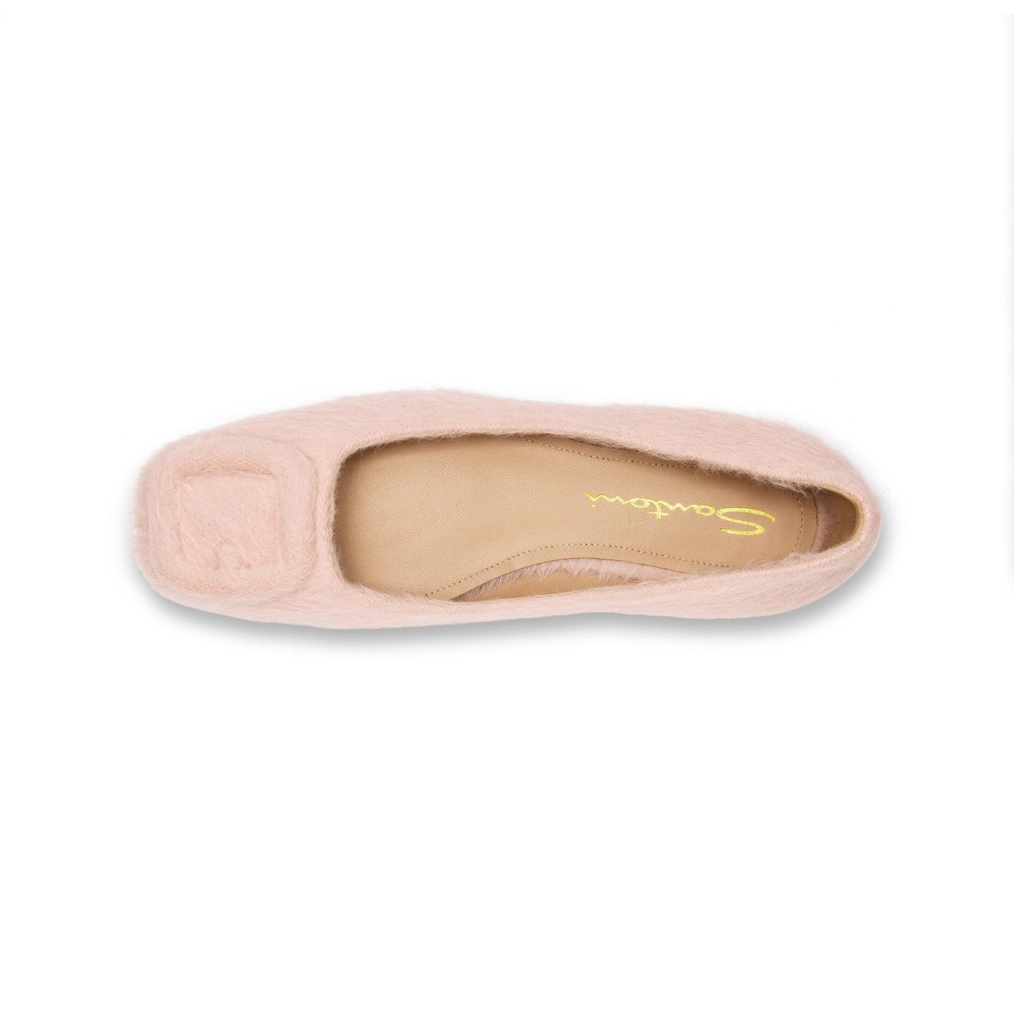 Women's pink wool ballet flat - 5