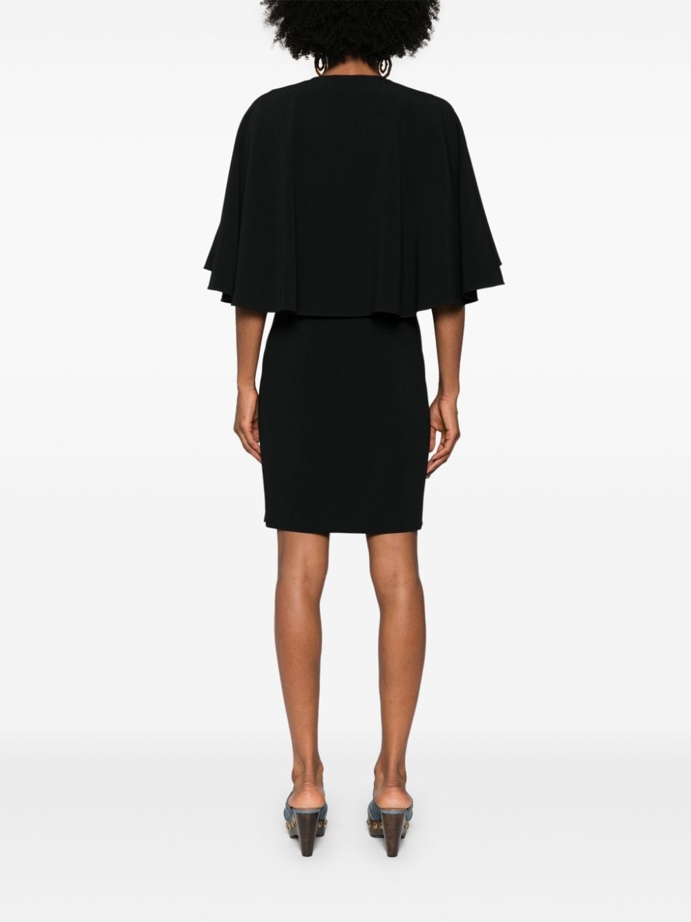 draped-detail cady mini dress - 4