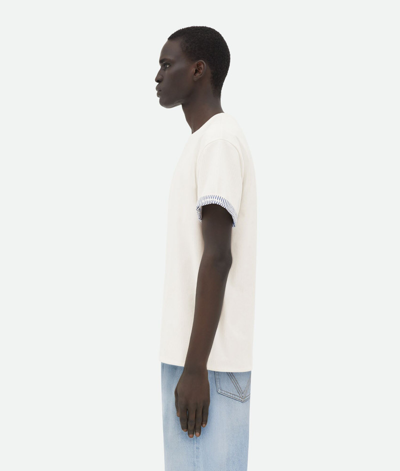 Bottega Veneta Double Layer Striped Cotton T-Shirt outlook