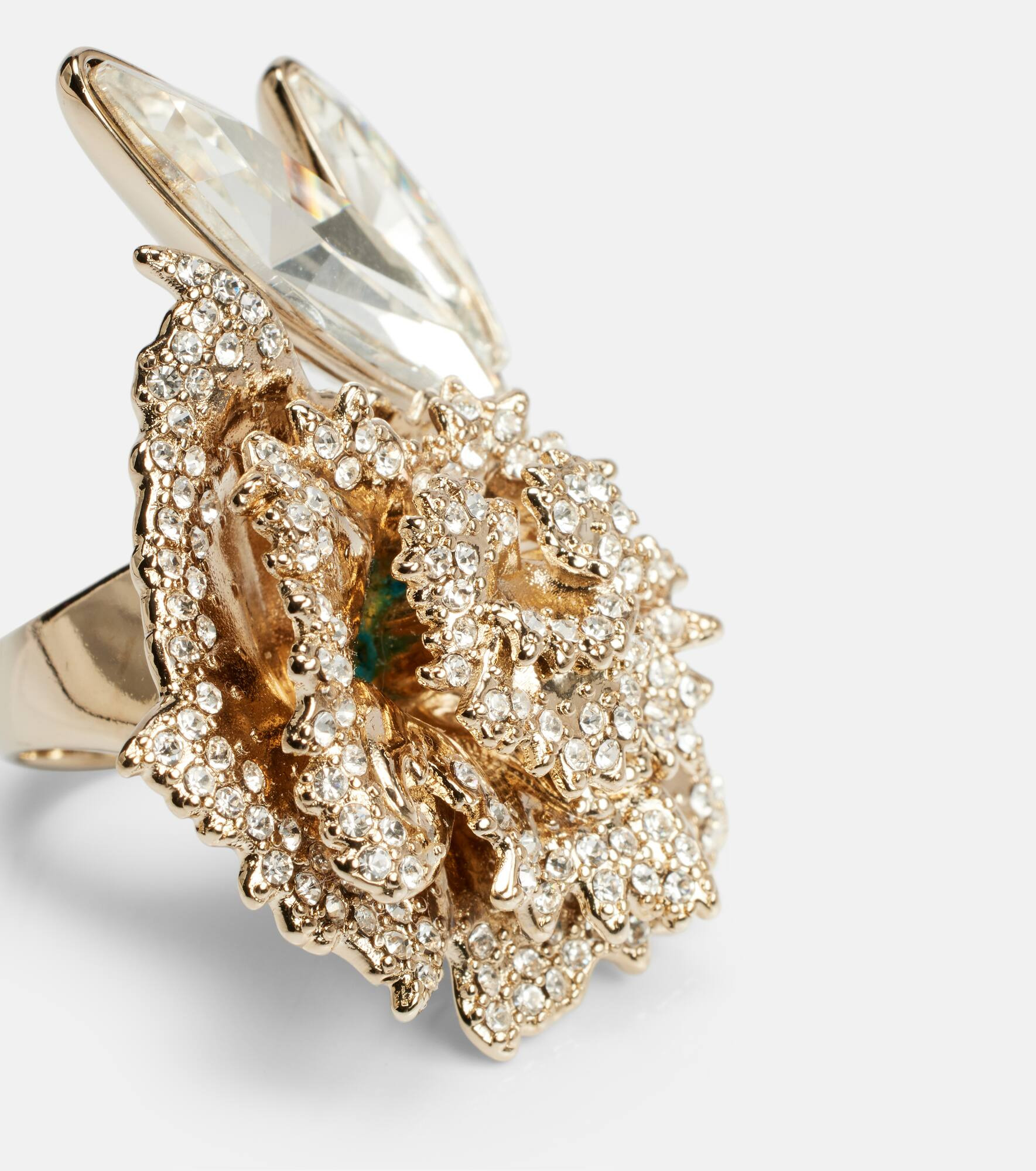Carnation crystal-embellished ring - 2