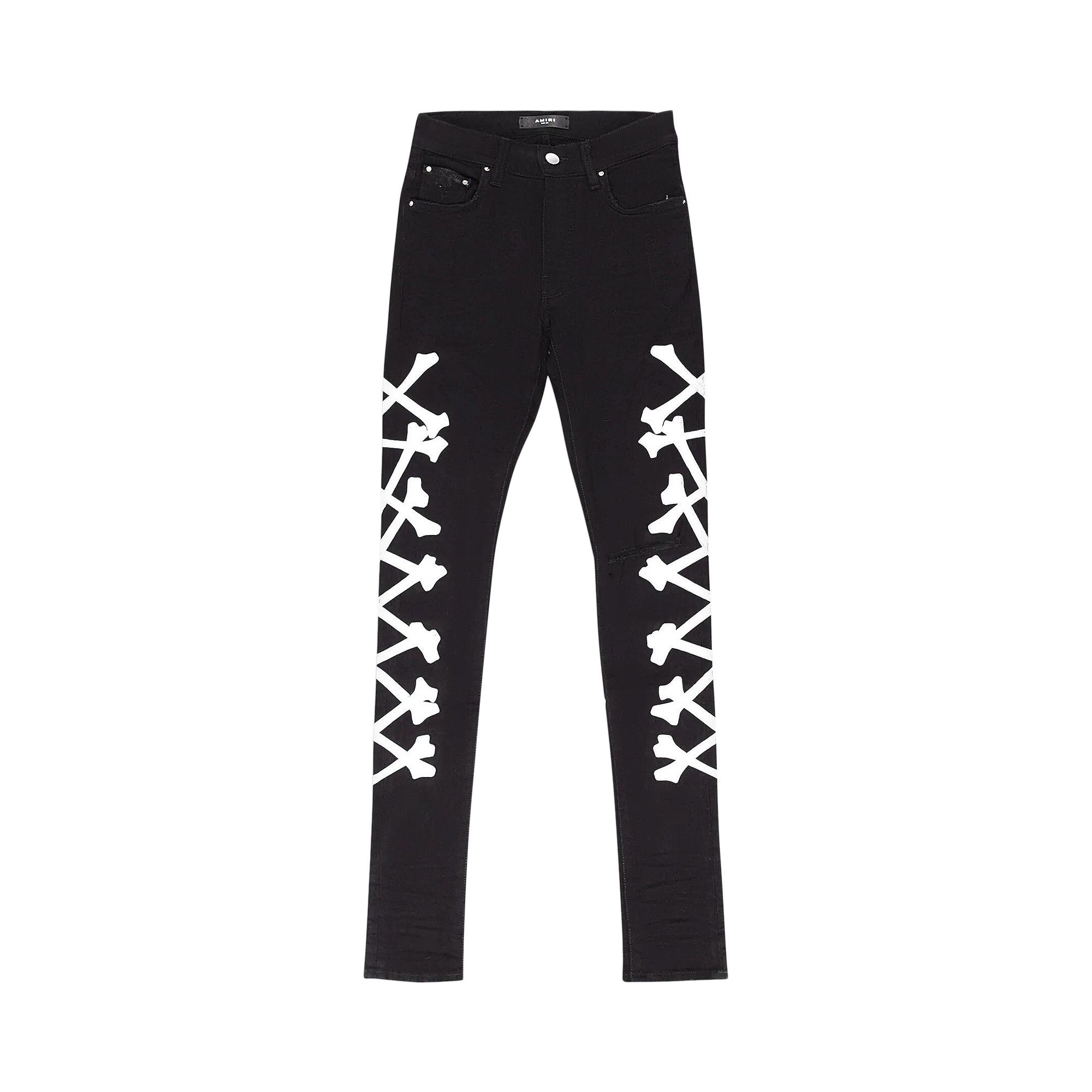 Amiri Bones Skinny Jeans 'Black/Silver' - 1