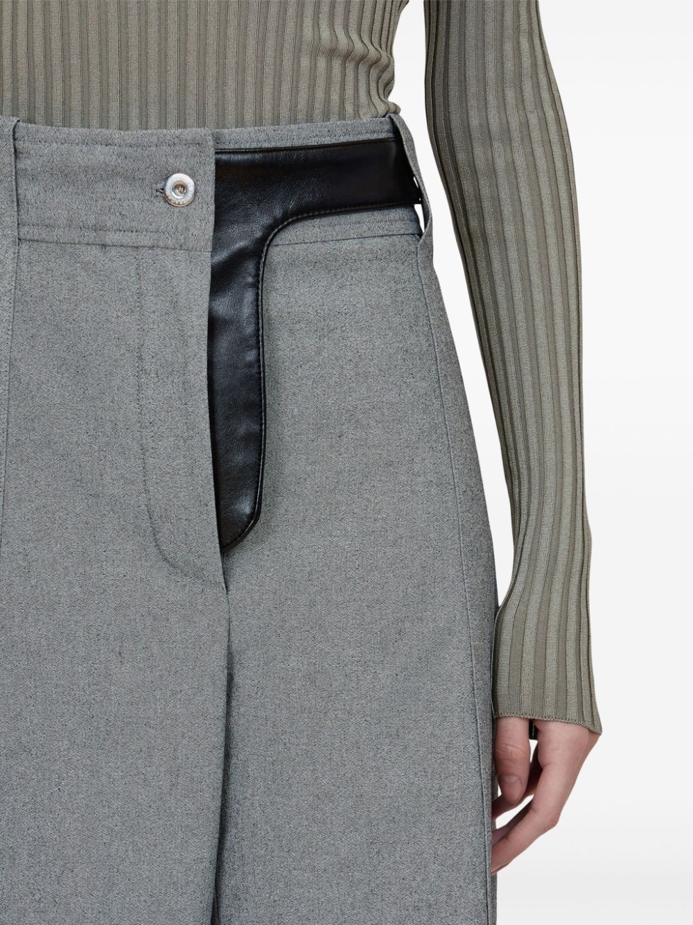 canvas palazzo trousers - 4