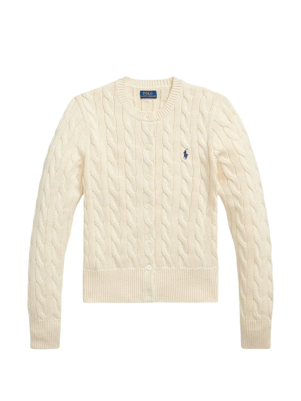 cable-knit cotton cardigan - 1